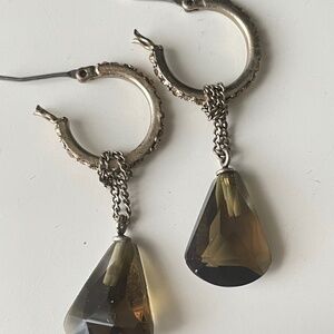 Smoky quartz drop earrings